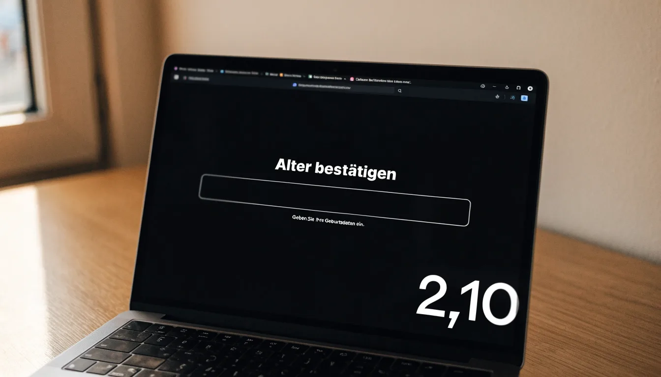 Eine Waage mit zwei leeren Schalen steht auf einem Holztisch vor einem Fenster.